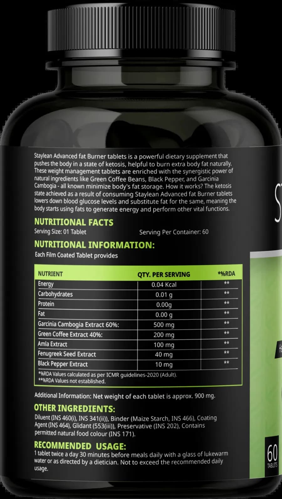 StayLean Advanced Fat Burner KETO Tablets